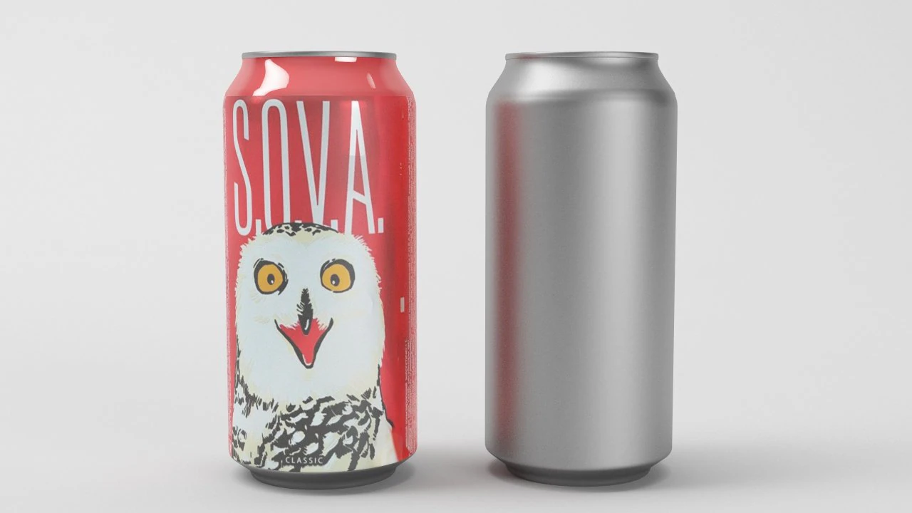 sova energy drink 3D Model .c4d .max .obj .3ds .fbx .stl .blend 