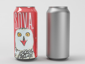 sova energy drink 3D मॉडल