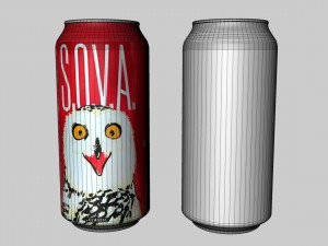 sova energy drink 3D मॉडल