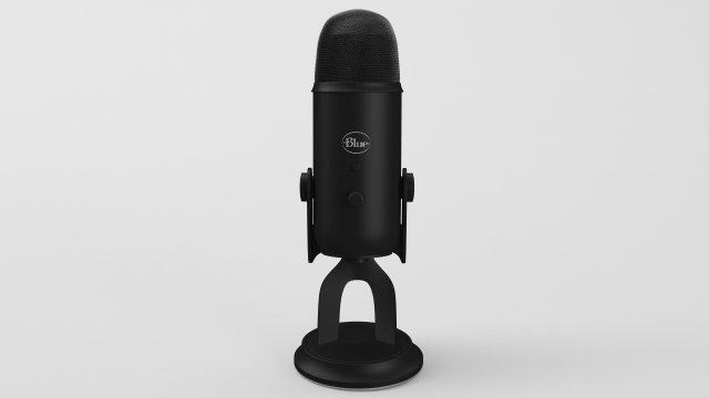 blue yeti blackout edition - element 3d 3D Модель .c4d .max .obj .3ds .fbx .stl .blend 