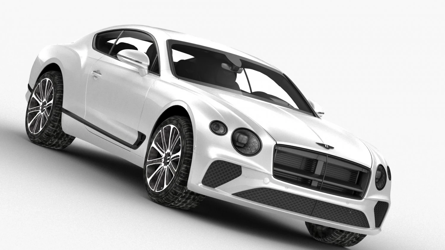 bentley continental gt 2018 - hq interior 3D Model .c4d .max .obj .3ds .fbx .stl .blend 
