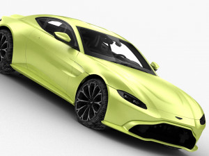 aston martin vantage 2018 - hq interior 3D 모델
