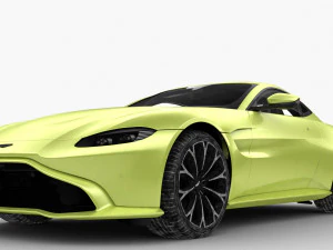 aston martin vantage 2018 - hq interior 3D Model