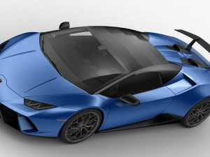 lamborghini huracan performante 2019 - hq interior Modelo 3D
