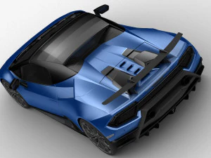 lamborghini huracan performante 2019 - hq interior 3D Model