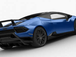 lamborghini huracan performante 2019 - hq interior Modelo 3D