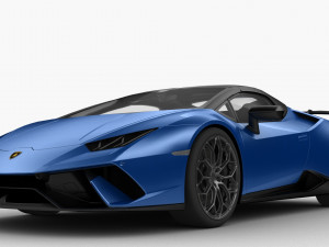 lamborghini huracan performante 2019 - hq interior Modelo 3D