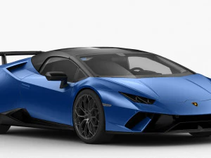 lamborghini huracan performante 2019 - hq interior 3D Model