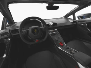 lamborghini huracan performante 2019 - hq interior 3D Model