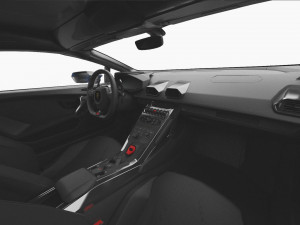 lamborghini huracan performante 2019 - hq interior Modelo 3D