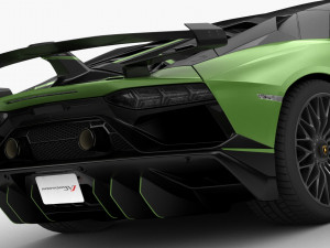 lamborghini aventador svj 2019 - hq interior 3D मॉडल
