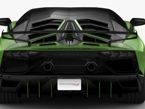 lamborghini aventador svj 2019 - hq interior 3D मॉडल
