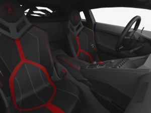 lamborghini aventador svj 2019 - hq interior 3D मॉडल
