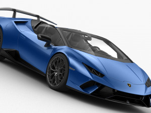 lamborghini huracan performante spyder 2019 - hq interior 3D मॉडल