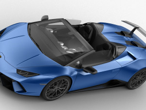 lamborghini huracan performante spyder 2019 - hq interior 3D-Modell