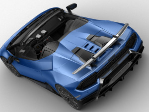 lamborghini huracan performante spyder 2019 - hq interior 3D-Modell