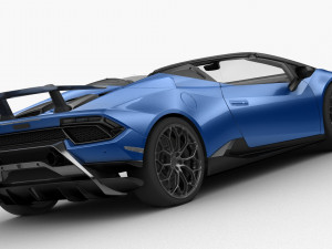 lamborghini huracan performante spyder 2019 - hq interior 3D-Modell