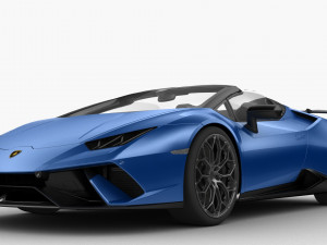 lamborghini huracan performante spyder 2019 - hq interior 3D-Modell