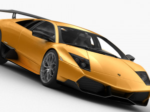 lamborghini murcielago sv 2009 hq interior 3D Model