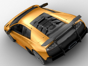lamborghini murcielago sv 2009 hq interior 3D मॉडल
