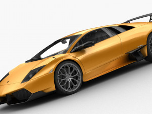 lamborghini murcielago sv 2009 hq interior 3D मॉडल