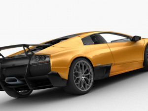 lamborghini murcielago sv 2009 hq interior 3D मॉडल