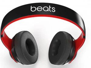 beats solo3 wireless black-red 3D Model