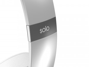 beats solo3 wireless silver 3D 모델