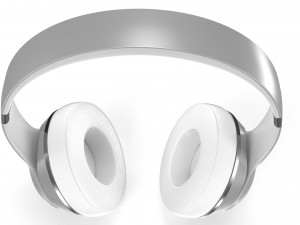 beats solo3 wireless silver 3D 모델