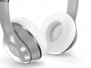 beats solo3 wireless silver 3D 모델