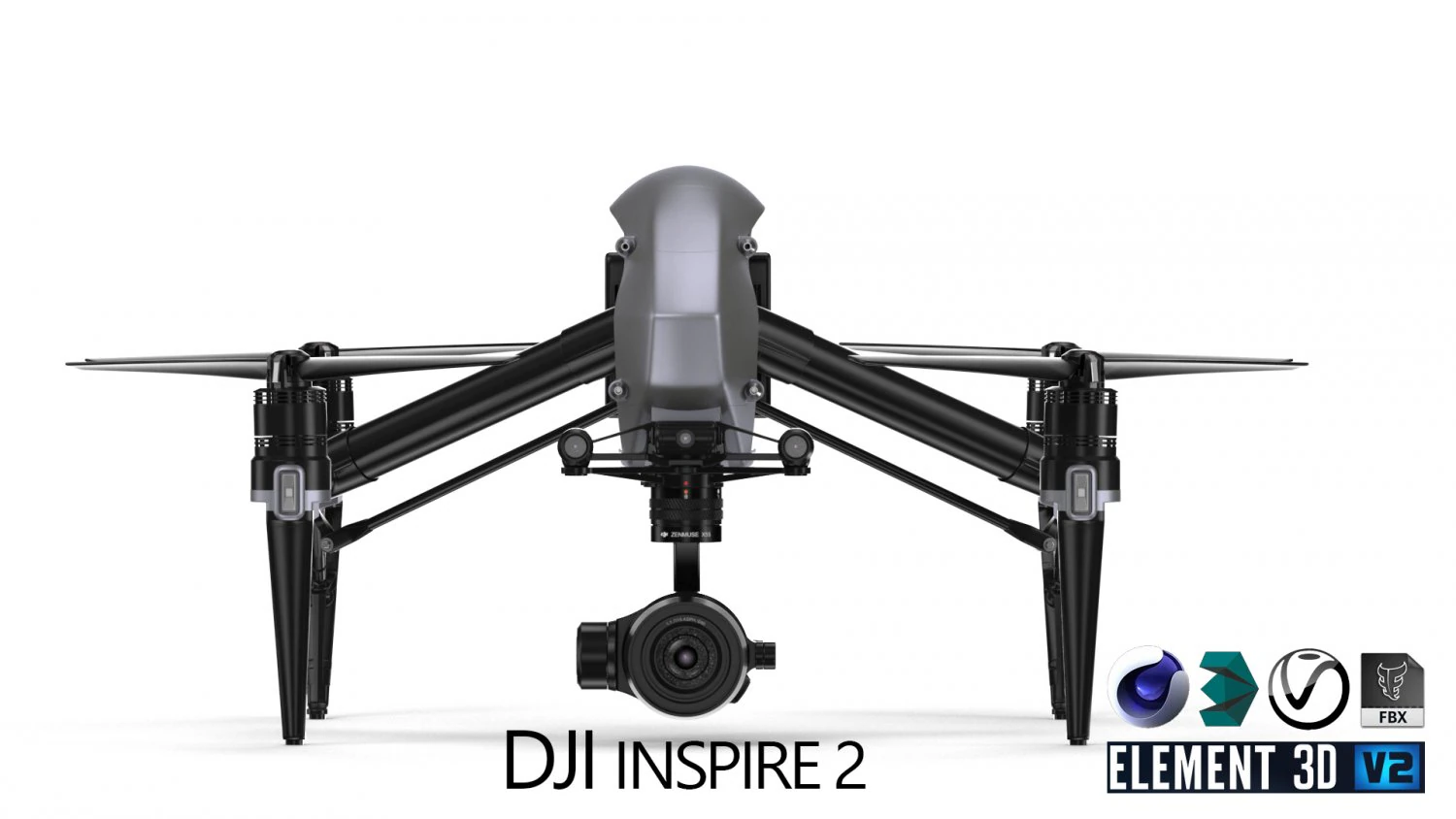 dji inspire 2 3D Model .c4d .max .obj .3ds .fbx .stl .blend