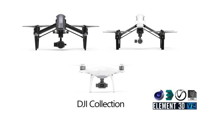 dji collection 3D 模型 .c4d .max .obj .3ds .fbx .stl .blend 