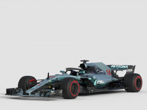 F1 Mercedes W09 2018 3D Model