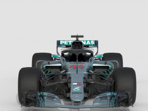 F1 Mercedes W09 2018 3D Model