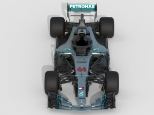 F1 Mercedes W09 2018 Modello 3D