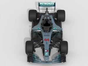 F1 Mercedes W09 2018 3D Model