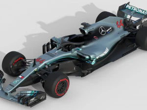 F1 Mercedes W09 2018 3D Model