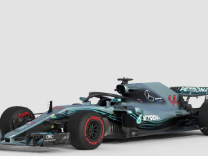 F1 Mercedes W09 2018 3D Model