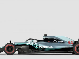 F1 Mercedes W09 2018 3D Model