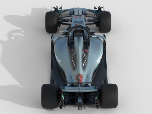 F1 Mercedes W09 2018 Modello 3D