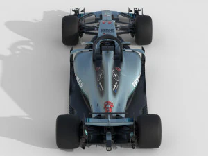 F1 Mercedes W09 2018 3D Model