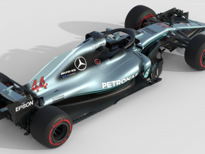 F1 Mercedes W09 2018 Modello 3D