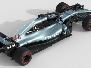 F1 Mercedes W09 2018 3D Model