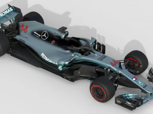 F1 Mercedes W09 2018 3D Model