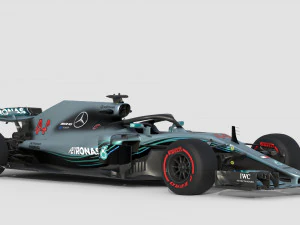 F1 Mercedes W09 2018 3D Model