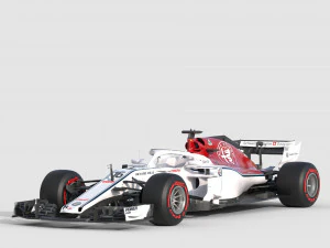 F1 Sauber C37 2018 3D Model