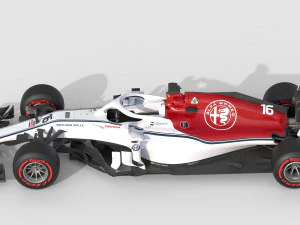 F1 Sauber C37 2018 3D Model