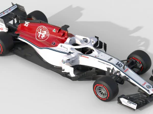 F1 Sauber C37 2018 3D Model