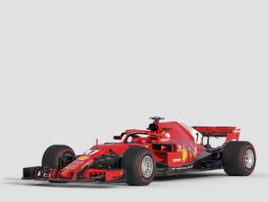 F1 Scuderia Ferari SF71H 2018 3D Model