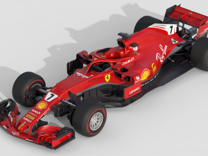 F1 Scuderia Ferari SF71H 2018 Model 3D